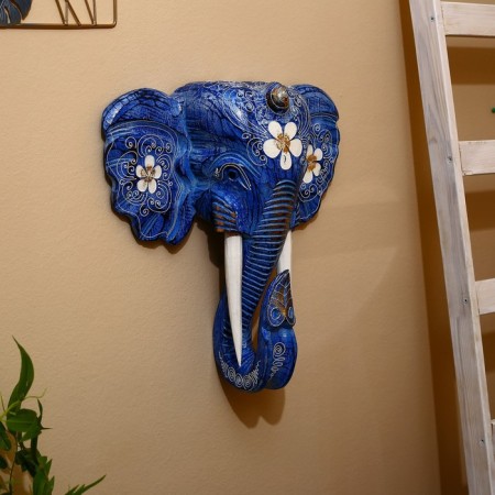 Panel wall "Elephant Head" Albezia 50x15x50 cm-1