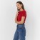 Women's T-shirt with a neckline Minaku Slim Fit: Red color, pr 42