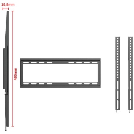 Crasstein Uniteki FN1511 for a TV or monitor on a fixed wall, diagonal 32-5-1