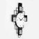 Wall clock, series: loft, "Scandinavian geometry", discrete move, 49.5 x 38 cm, d-21cm