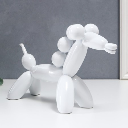 Souvenir Polystone "Air Ball - Horse" White 18x8x28 cm-2