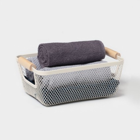 Universal Basket LADOM "Mini", rectangular, 25 × 17 × 10.5 cm, beige-2