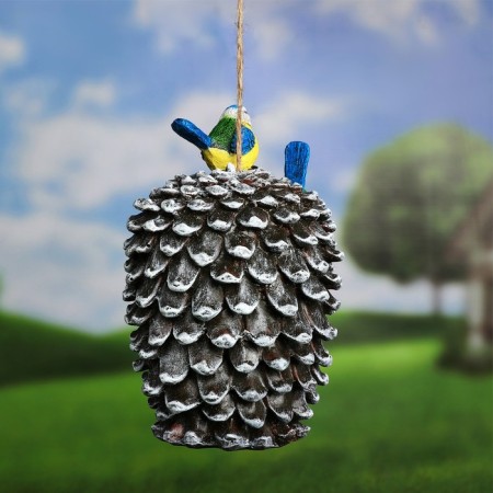 Decorative birdhouse-feeder "bump with birds" good souvenirs from polystone, 12x20cm-2