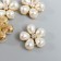 Decor for creativity Metal "Chamomile from Pearl" set 4 pcs 2.3x2.3 cm