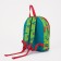 A backpack with a zipper, green color