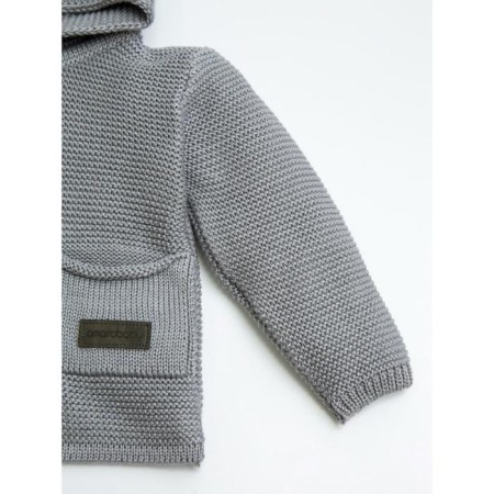 Baby blouse with a hood, height 92 cm, color gray color-2