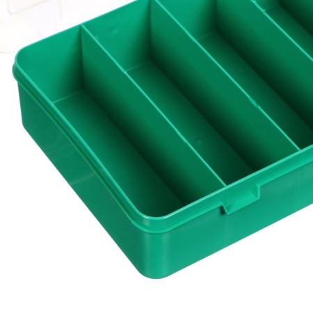 Box for trifles K-12, plastics, 19 x 12.5 x 4.7 cm, green-2