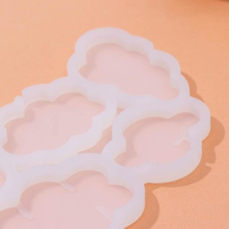 Form for candy "Cloud", silicone, 15 × 10.5 × 0.7 cm, 5 cells, white color-3