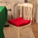Sitting for chair Ethel New Year Collection 42x42 cm, central red, 100% hl, sarzha 190 g/m2