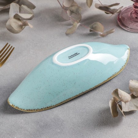Ceramic sapphire salad, 24 × 9.5 × 5.5 cm, blue color-2