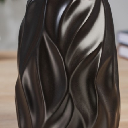 VAZA Ceramics Table "Grayem" D-7 cm, 17.5x10 cm, black-2