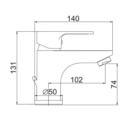Accoona A9067M sink mixer, single -leaf, silumin-2