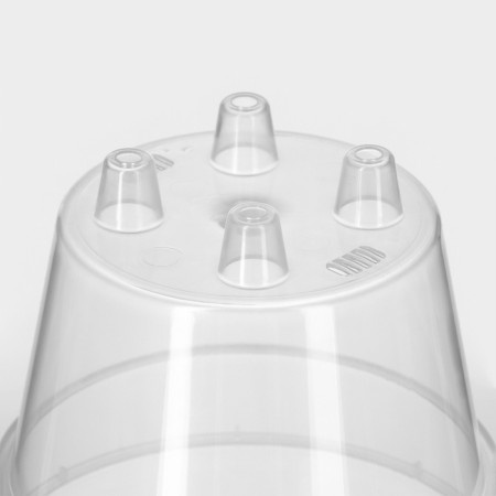 Kashpo for flowers with an insert "Porto", 1.36 l (insert 1.1 l), the color is transparent-4