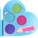 Features for the eyelids, 4 colors "Sky", puppy patrol
