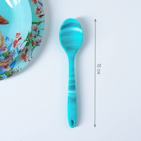 Spoon Garnish shares "sail", silicone, 20 cm, blue color-4
