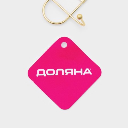 Hang -up hanger "Light", 10 hooks, 43 × 5 × 3 cm, golden-5