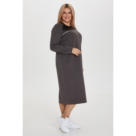 Women's dress, size 64, gray color-3