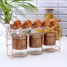 A set of glass cans for bulk products 
