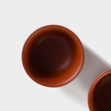A set for the tea ceremony ceramic Dragon, 10 items: 8 PIAL 35 ml, kettle 200 ml, hour 150 ml, brown color-2