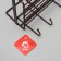 Household shelf with hooks of a share, 40.4 × 13.3 × 12.5 cm, brown color
