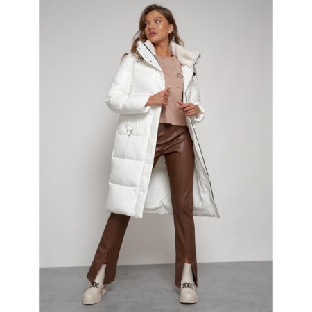 Coat insulated winter female, size 48, white color-18