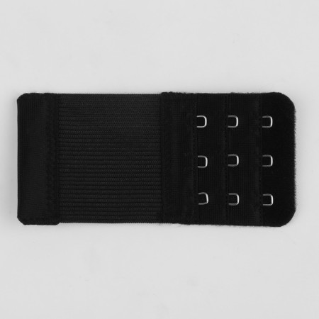 Backfill clip for a bra, 3 rows 3 hooks, 5 × 10.5 cm, 3 pcs, black/white/beige color-2