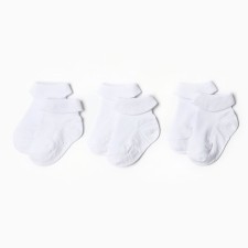 A set of children's socks crumb I am Basic Line, 3 pairs, p. 12-14 cm, white