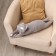 Soft toy "cat", 70 cm, gray color
