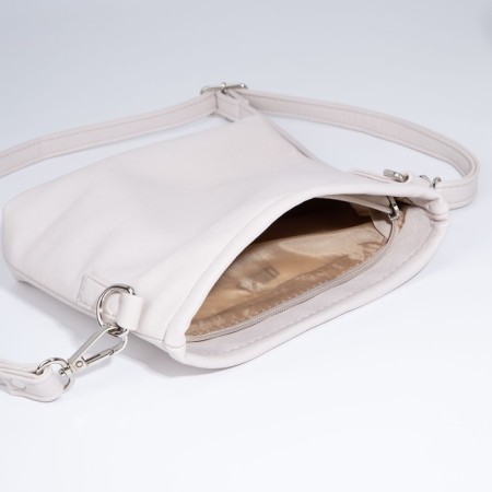 Cross-Bodi Bag on a zipper, beige color-5
