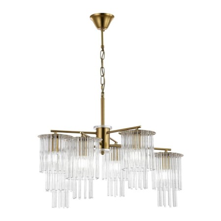 Suspended EVOLUCE lamp. Sle1122-303-06. Lynden. 6x40 watts, E14, 71x71x47 cm, brass color
