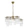 Suspended EVOLUCE lamp. Sle1122-303-06. Lynden. 6x40 watts, E14, 71x71x47 cm, brass color