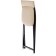 Stool on a metal frame Elevis metal/eco -leather, black/beige 38.5x52.5x77.5 cm