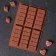 Chocolate form "Tiles", silicone, 26 × 17 × 1.5 cm, 6 cells (11.3 × 4.4 cm), brown color
