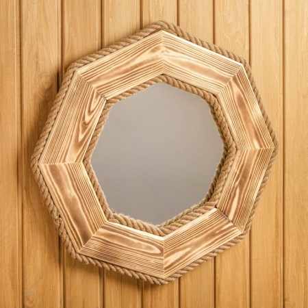 Mirror "octagonal" firing, pine 54x54 cm