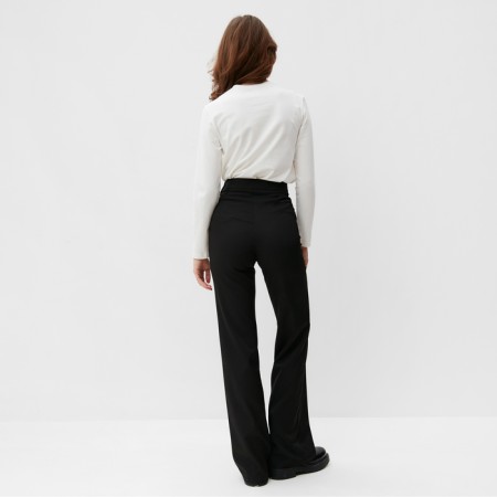 Women's pants minku: classic, black color, size 44-4