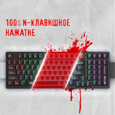 Keyboard A4Tech Bloody S98 Mechanical Black USB for Gamer Led (S98 Black)-3