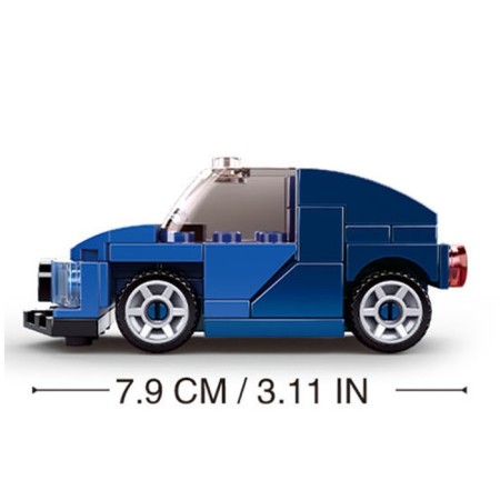 Designer "Cars", 44 details, blue color-1