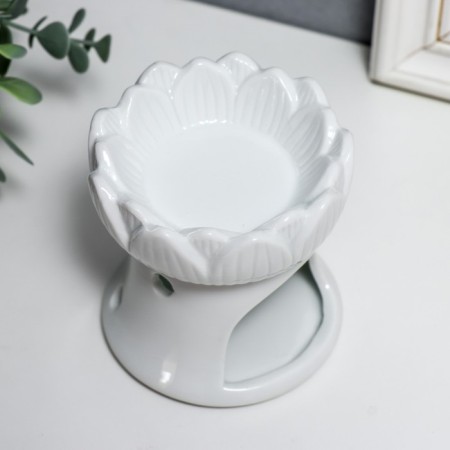 Aroma lamp ceramics "Budon White" 9x8x8 cm-2