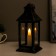 Nightlight 48119/1 "candle" batteries 3haaa black with a golden patina 8x8x18 cm Risalux