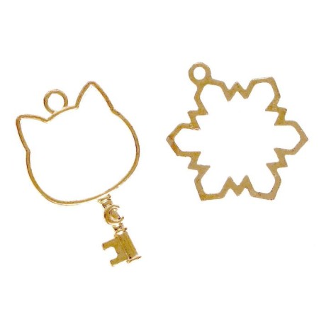 A set for experiments, decorations made of epoxy resin, “snowflake and key”, in a package-1
