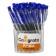Automatic ball handle, 0.5 mm, blue rod, transparent case, with a corrugated holder