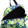 Waterproof backpack with lightning, 3 pockets, green color