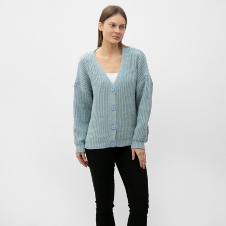 Cardigan female, blue color, One Size (46-52)-2
