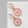 Earms enamel "Art" heart, pink color in gold