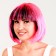 Carnival wig "cutie", black-pink color