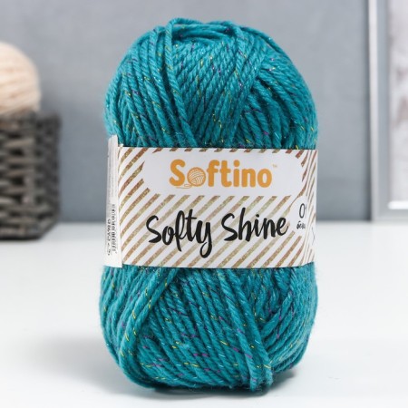 Yarn 70% acrylic, 30% silk "Softy Shine" 50 g 85 m color 12 sea wave