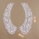 Collar sewing, guipyur, 21 × 6 cm, white color