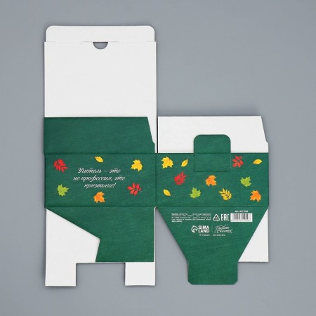 Box Gift team, packaging, “best teacher”, 15 x 15 x 7 cm-6