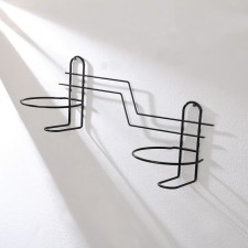 Suspension for Kashpo, wall, 2 pots, d = 16 cm, black, 