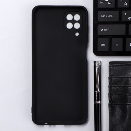 Innovation cover, for Samsung Galaxy A12, silicone, matte, black-1